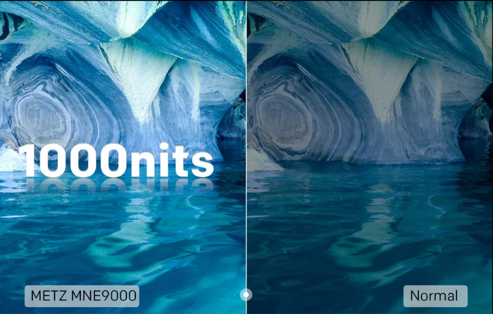 Luminozitate maximă de 1000 niți